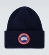Canada Goose Arctic Disc Ribbed-knit Beanie In Blue