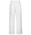 Wardrobe.nyc Release 07 High-rise Straight Silk Pants In Off White