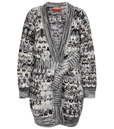 Missoni Belted Alpaca-blend Knit Cardigan In Multi Neutro Puno