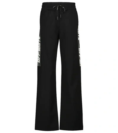 Off-white Logo Wide-leg Sweatpants In Nero