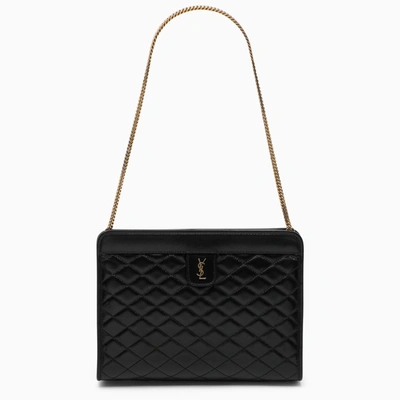 Saint Laurent Victoire Baby Chain-strap Leather Clutch In Black