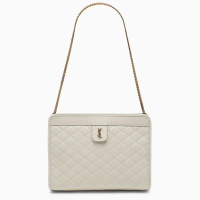 Saint Laurent Cream Victoire Shoulder Bag In 9207 White