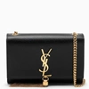 Saint Laurent Small Kate Leather Bag In Black