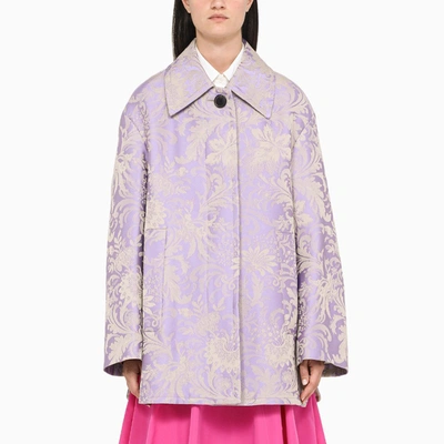Dries Van Noten Lilac Jacket With Floral Motif In Purple