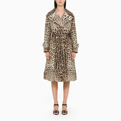 Dolce & Gabbana Leopard-print Double-breasted Trench