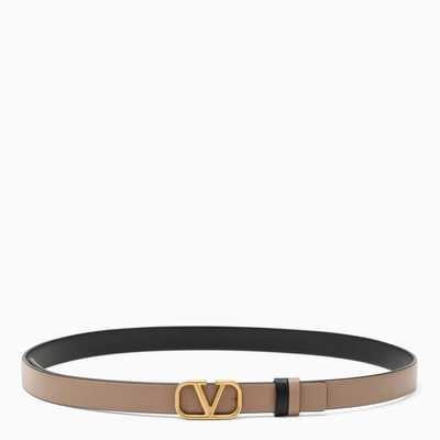 Valentino Garavani Brown/black Vlogo Reversible Belt