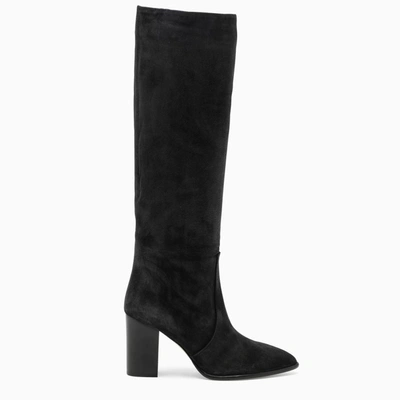 Paris Texas High Heels Boots In Black Suede