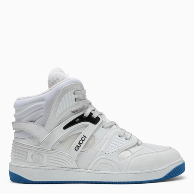 GUCCI WHITE/BLUE BASKET SNEAKER,6613012SHA0-J-GUC-9014