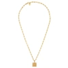 DAISY LONDON DAISY SQUARE 18KT GOLD-PLATED CHAIN NECKLACE,4094014