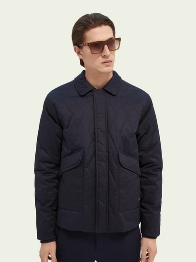 Scotch & Soda Classic Quilted Jacket In Black | ModeSens