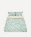 Coco & Wolf Bobbi Knot Linen Double Duvet Cover Set In Multicoloured