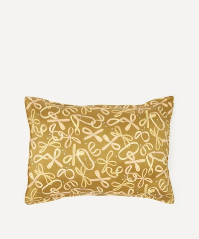 Coco & Wolf Rubberband Man Silk Satin Pillowcases Set Of Two In Olive Green