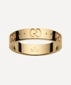 GUCCI 18CT GOLD ICON THIN RING,000732789