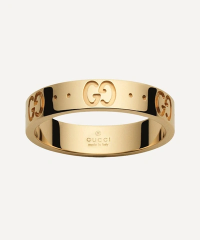 Gucci Icon 18k Yellow Gold Thin Band Ring