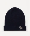 Ps By Paul Smith Ps Paul Smith Zebra Logo Beanie In Blue