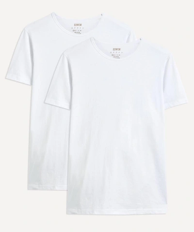 Edwin Thick Cotton T-shirt In White
