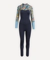 Roxy Marine Bloom 3/2mm Front Zip Wetsuit In Dark Blue