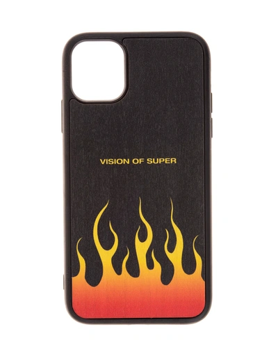 Vision Of Super Black Iphone 11 Case With Gradient Red Flames