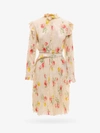 Balenciaga Off-shoulder Crinkle-effect Floral-jacquard Dress In Pink
