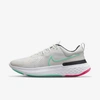 Nike React Miler 2 Men's Road Running Shoes In Platinum Tint,white,dynamic Turquoise