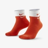 Nike Everyday Plus Cushioned Training Ankle Socks In Orange,white,white
