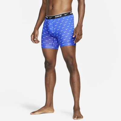 Nike Everyday Cotton Stretch Men's Boxer Briefs In Blue