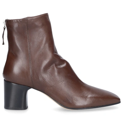 Pomme D'or Ankle Boots 0354a Calfskin In Brown