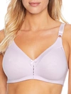 Bali Double Support Cotton Wire-free Bra In Purpling Dawn