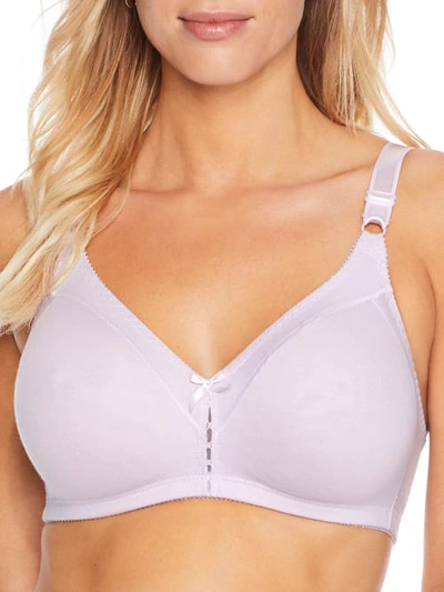 Bali Double Support Cotton Wire-free Bra In Purpling Dawn