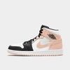 Nike Jordan Air 1 Mid Casual Shoes In White/arctic Orange/black