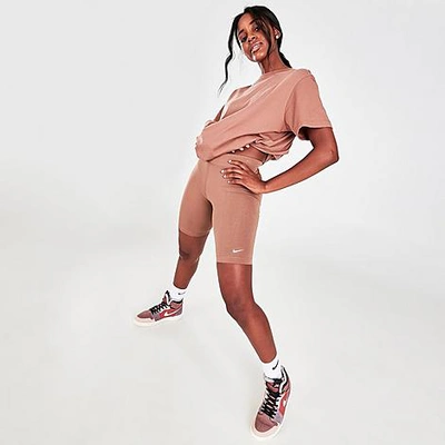 Nike Women's Sportswear Essential Bike Shorts In Brown