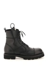 Dolce & Gabbana Leather Ankle Boot Chunky Sole In Black