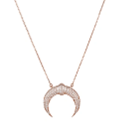 Latelita Sparkling Tusk Horn Necklace Rosegold