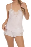 In Bloom By Jonquil Delano Satin Short Pajamas In Pink