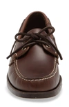 Sebago Portland Boat Shoe In Dark Brown-gum