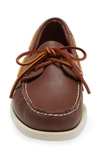 Sebago Portland Boat Shoe In Brwn/brwn