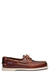 Sebago Portland Boat Shoe In Brown/brown