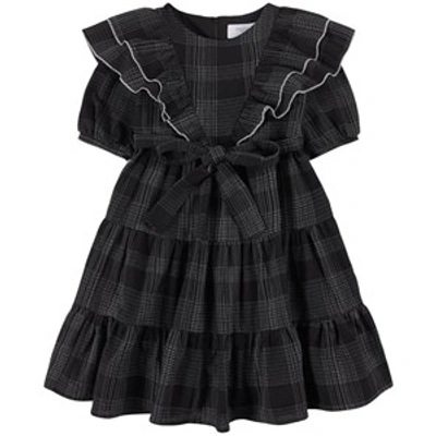 Paade Mode Kids' Acai Black Check Maxi Dress