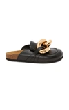 Jw Anderson Chain Calf Leather Loafers In Black
