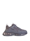 Balenciaga Triple S Clear Sole Sneakers In Grigio