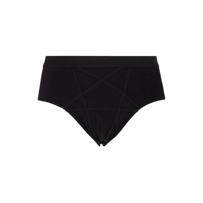 Rick Owens Gethsemane Penta Swimming Briefs In Black