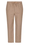 Gucci Gg Cotton Blend Canvas Jogging Pants In Neutrals