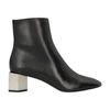 Off-white Metallic-heel Ankle Boots In Black