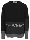 OFF-WHITE OFF WHITE COLOR BLOCK SWEATER,OMHE048F21KNI0011001