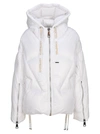 Khrisjoy Logo Drawstring Puffer Jacket In White