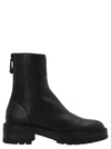 Aquazzura Saint Honore Combat Almond-toe Boots In Black