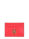 MOSCHINO LEATHER CARD HOLDER,81198008 0112