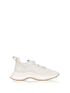 Hogan White Leather H585 Sneakers In Yogurt