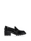 TOD'S LEATHER LOAFER WITH HEEL,XXW08D0EW80 SHAB999