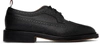 Thom Browne Longwing Leather Derby Shoes In 001 Black